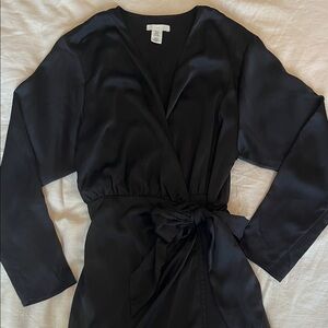 H&M Elegant Black Wrap Dress